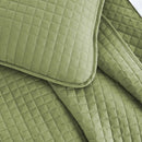 Full/Queen Lightweight Sage Ultra Soft 3-Piece Microfiber Quilt Set