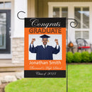 Graduate's Personalized Photo Garden Flag