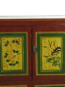 Vintage Sideboard with Hand Painted Flowers & Butterflies Doors