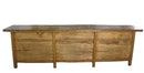 9 Feet Long Red Antique Chinese Buffet Sideboard Cabinet