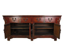 Deep Reddish Brown Antique Chinese Sideboard Buffet Cabinet