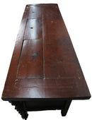 Hand Painted 78" Long Red Gansu Sideboard Cabinet