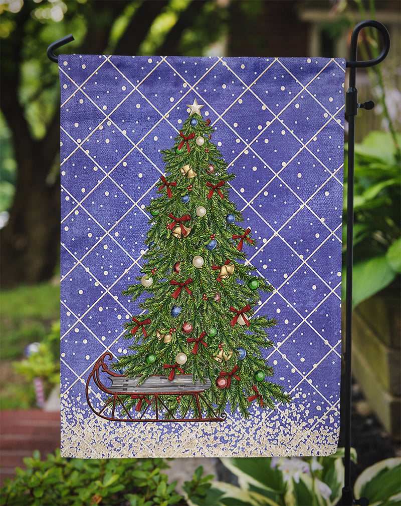 Christmas Tree Blue Flag Garden Size SB3117GF