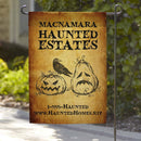 Haunted Estates Personalized Halloween Garden Flag