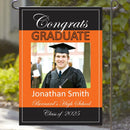 Graduate's Personalized Photo Garden Flag