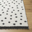 Chaia Dotted Black & White Plush Rug