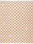 Kieu Mustard & Ivory Checkered Area Rug