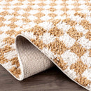 Kieu Mustard & Ivory Checkered Area Rug
