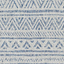 6.5 ft. x 9 ft. Blue Grey Chevron Coastal Boho Style Indoor Outdoor Area Rug