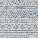 6.5 ft. x 9 ft. Blue Grey Chevron Coastal Boho Style Indoor Outdoor Area Rug