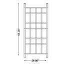 66-inch x 28-inch Outdoor PVC Vinyl Garden Trellis in Mocha Brown Tan