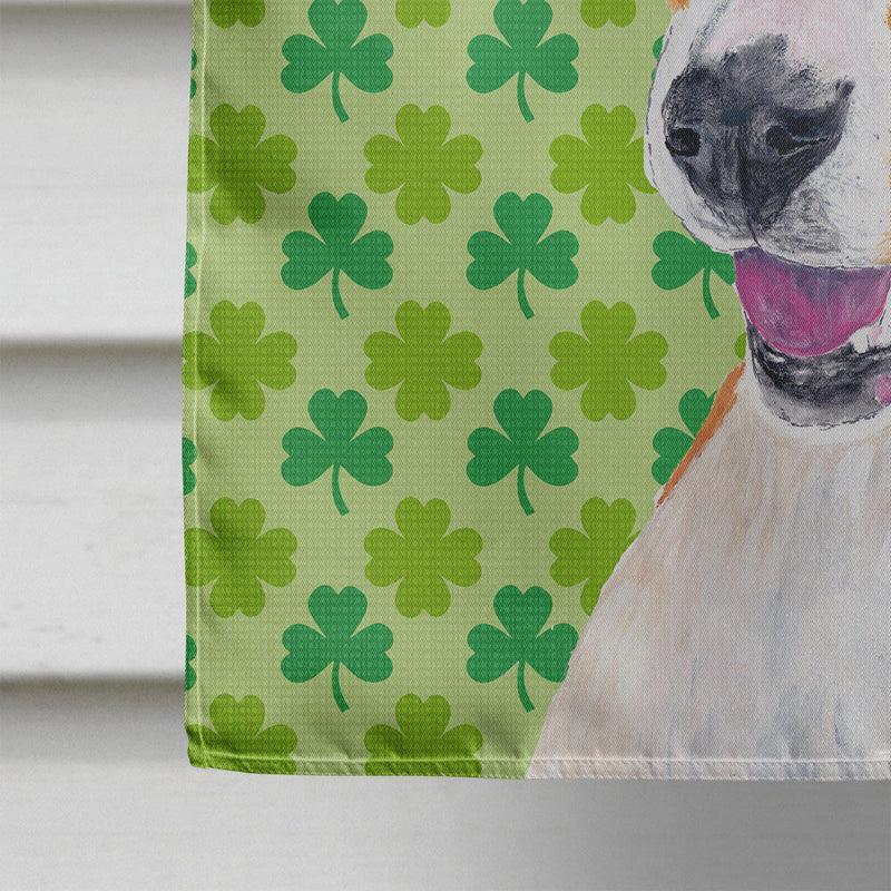 Basenji St. Patrick's Day Shamrock Portrait Flag Canvas House Size