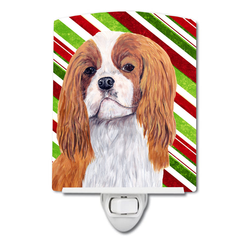 Cavalier Spaniel Candy Cane Holiday Christmas Ceramic Night Light SC9354CNL