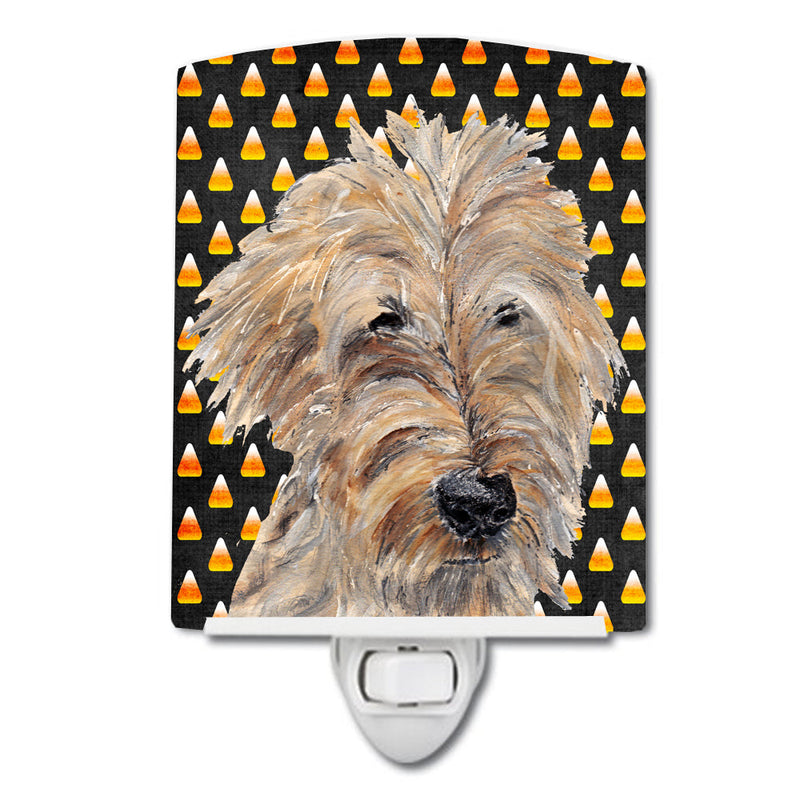 Golden Doodle Candy Corn Halloween Ceramic Night Light SC9535CNL