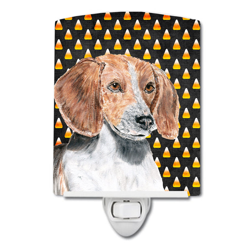 English Foxhound Candy Corn Halloween Ceramic Night Light SC9537CNL