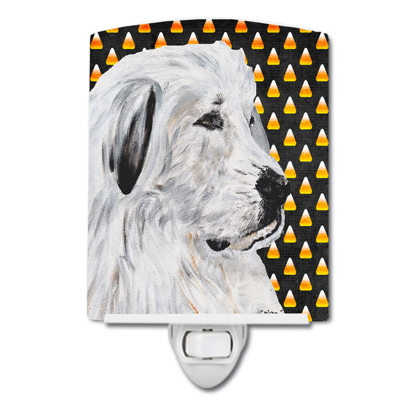 Great Pyrenees Candy Corn Halloween Ceramic Night Light SC9666CNL