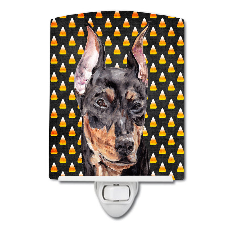 German Pinscher Candy Corn Halloween Ceramic Night Light SC9668CNL