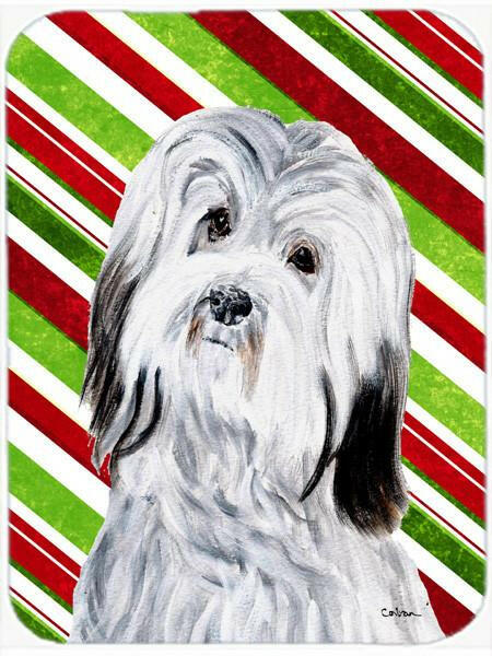 Havanese Candy Cane Christmas Glass Cutting Board Large Size SC9809LCB