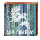 Cape San Blas Mermaid | Wall Art Print on Real Wood Sign