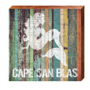 Cape San Blas Mermaid | Wall Art Print on Real Wood Sign