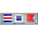 Cape San Blas Nautical Flags | Wall Art Print on Real Wood