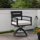 Aluminum Outdoor Patio Swivel Rockers with Plush Cushions (Set of 2)