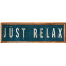 Just Relax Navy Boards Sign | Wall Art Print on Real Wood
