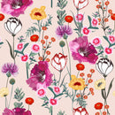 Elegant Modern Pink Wallpaper with Pink Flowers