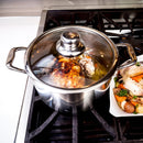 Premium Clad 6.7 qt Dutch Oven with Glass Lid - Induction