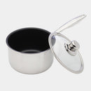 Nonstick Clad Saucepan with Glass Lid - Induction