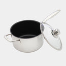 Nonstick Clad Saucepan with Glass Lid - Induction
