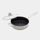 Nonstick Clad Saute Pan with Glass Lid - Induction