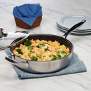Nonstick Clad Saute Pan with Glass Lid - Induction