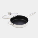 Nonstick Clad Saute Pan with Glass Lid - Induction