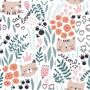 Kittens and Flowers Wallpaper