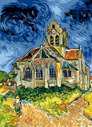 The Church of Auvers-Sur-Oise Printed Tapestry Canvas for Half Stitch by Seg De Paris SE929.502