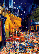 Needlepoint canvas for halfstitch without yarn Cafe Terrace - Van Gogh SE929.569 Seg De Paris Printed Tapestry Canvas
