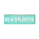 Cortez, Florida Beach House Mermaid Teal Wooden Sign | Wall Art Print on Real Wood