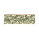 Cortez, Florida Palm Pattern Wooden Sign | Wall Art Print on Real Wood