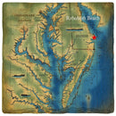 Rehobtoh Beach Chesapeake Bay Map Coaster Set