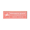 Rehoboth Beach, Delaware Wooden Coral Welcome Sign w/ Sea Turtle | Wall Art Print on Real Wood
