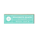 Rehoboth Beach, Delaware Wooden Teal Welcome Sign w/ Sand Dollar | Wall Art Print on Real Wood