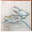 Art Lamay's Blue Crab | Wall Art Print on Real Wood