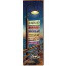 Delaware Bay Night Pier Directional | Wall Art Print on Real Wood