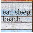 Eat. Sleep. Beach | Wall Art Print on Real Wood