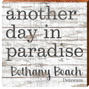 Paradise Bethany Beach, DE White | Wall Art Print on Real Wood