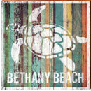 Bethany Beach Sea Turtle Orange Boards | Wall Art Print on Real Wood