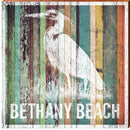 Bethany Beach Heron Orange Boards | Wall Art Print on Real Wood