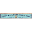Bethany Beach Shell Blue Latitude Longitude | Wall Art Print on Real Wood