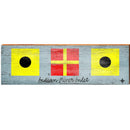 Indian River Inlet Nautical Flags | Wall Art Print on Real Wood